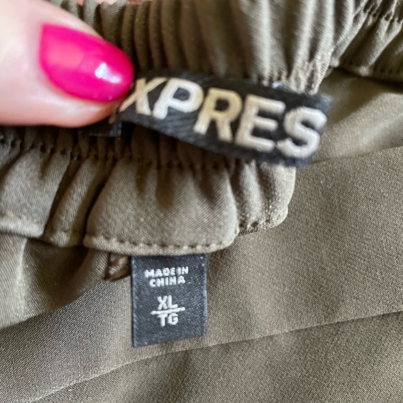 Express Pant Modern Utility Pull-on Kahaki Green - Picture 7 of 7